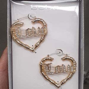 Bebe LOVE earrings